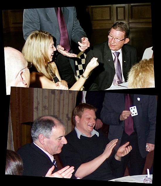 russ styler performing close up magic